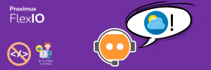 weather voicebot with Proximus FlexIO